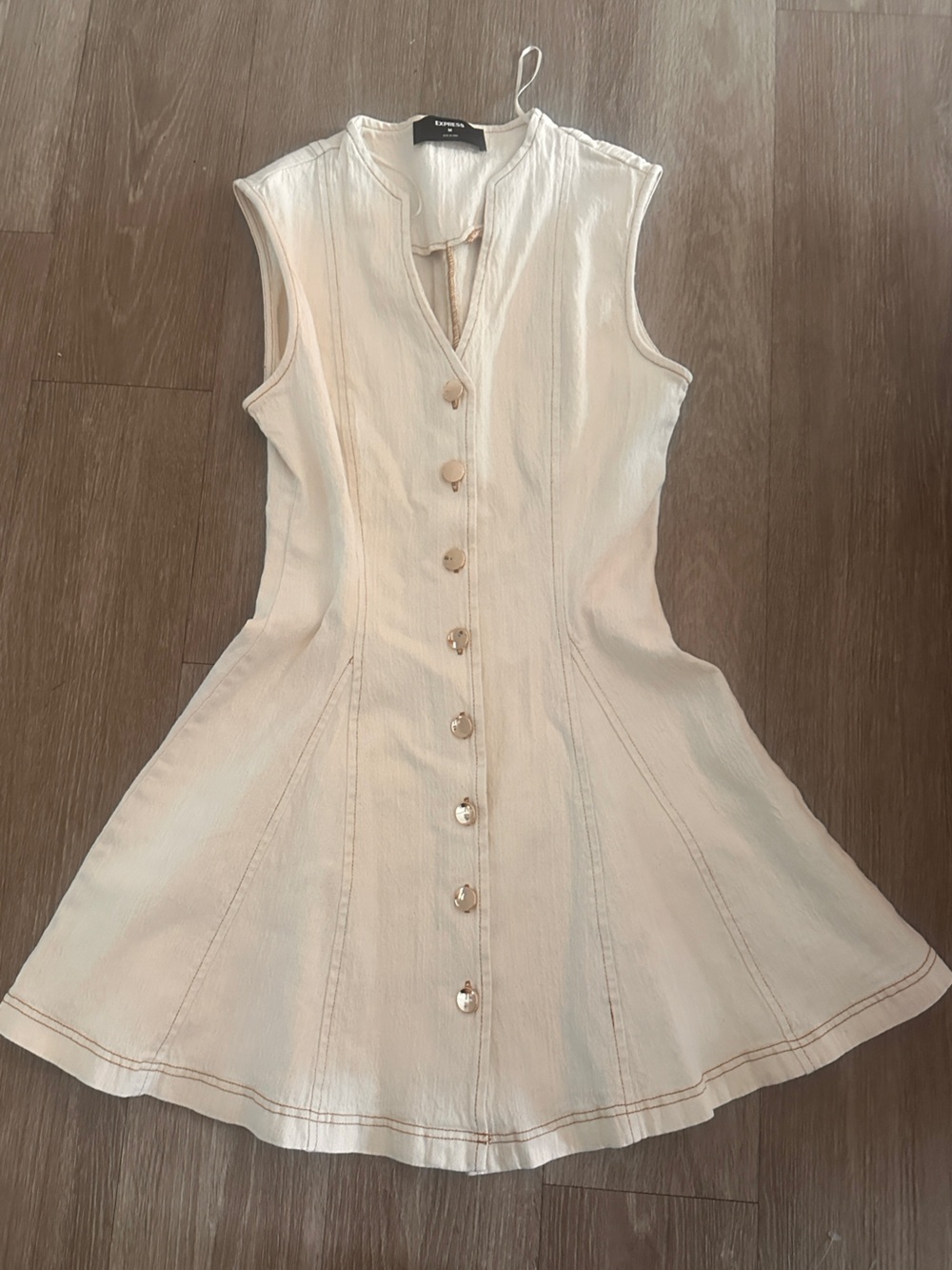 White denim dress